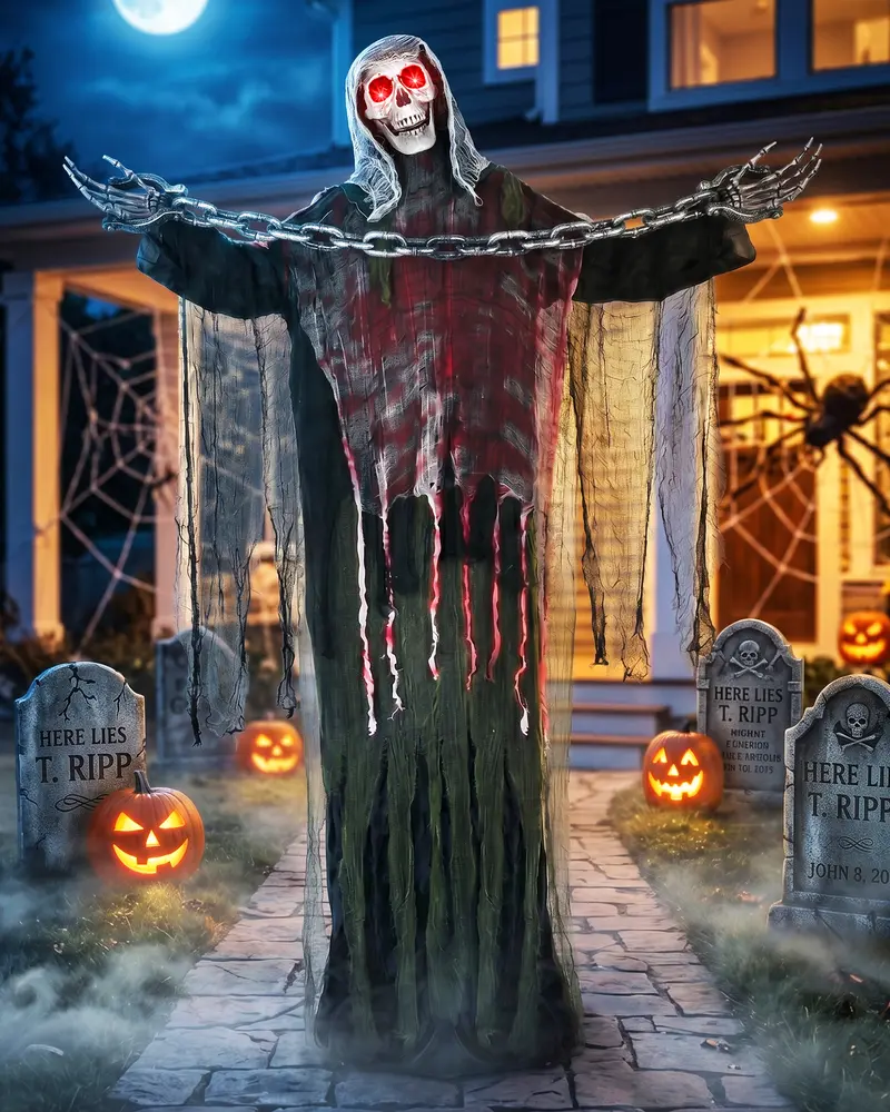 👻 6FT Animated Halloween Skeleton Ghost